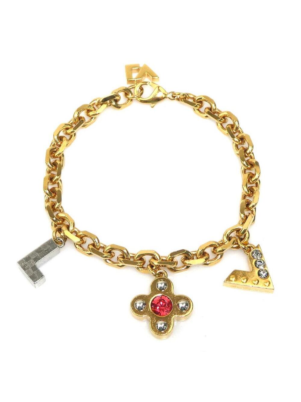 Auth Louis Vuitton Bracelet Gold/Silver #372193L31B